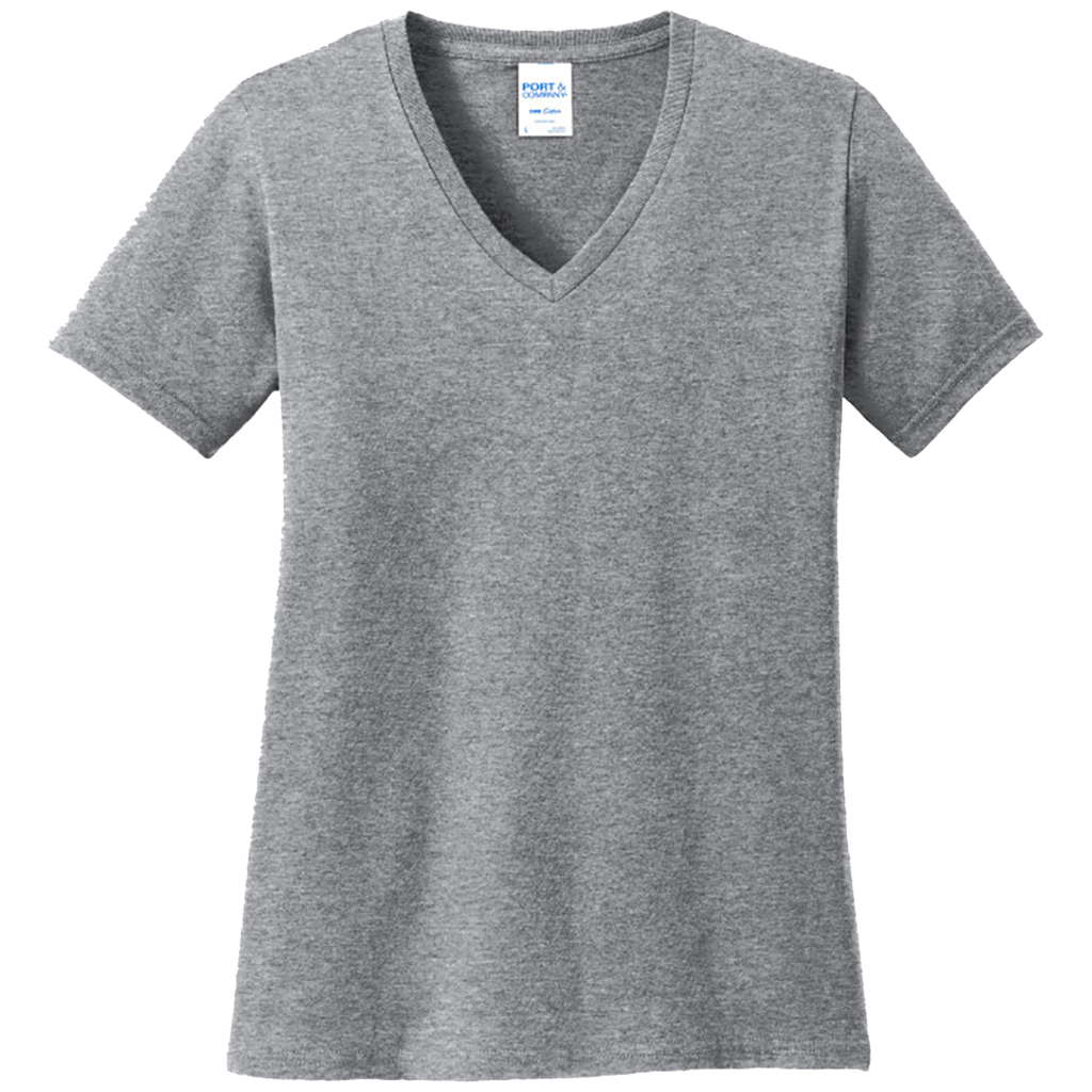 Port & Company Ladies Core Cotton V-Neck Tee LPC54V (Customer Supplied)