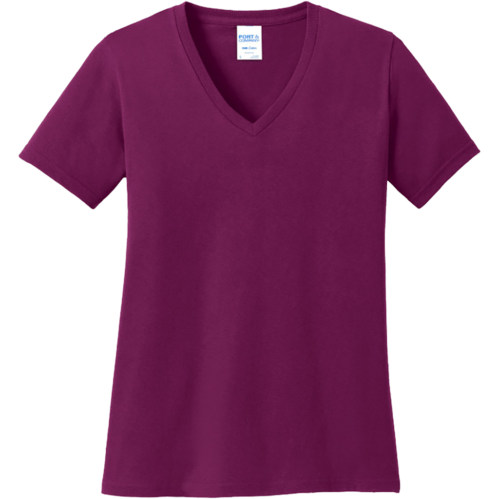 Port & Company Ladies Core Cotton V-Neck Tee LPC54V