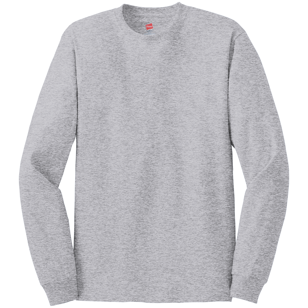 Hanes Tagless 100% Cotton Long Sleeve T-Shirt 5586
