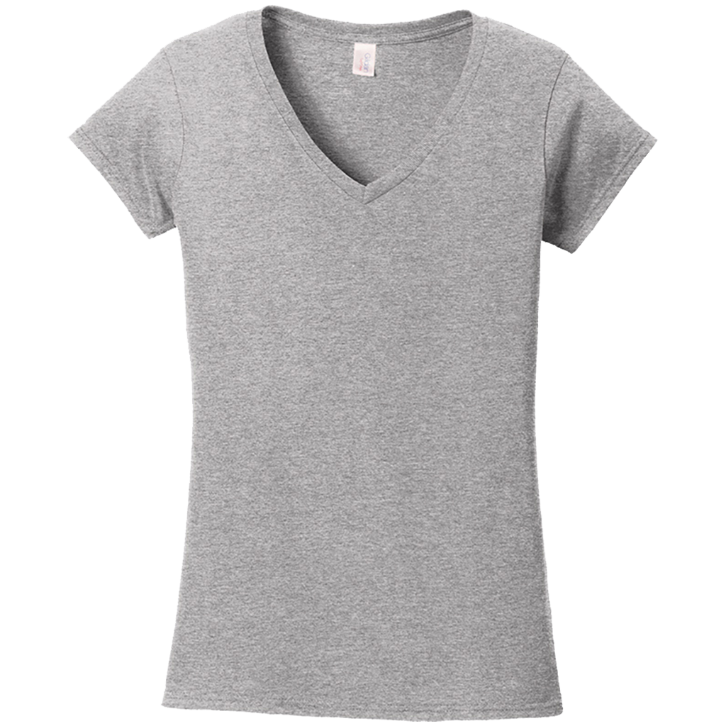 Gildan Softstyle Women's Fit V Neck T Shirt 64V00L