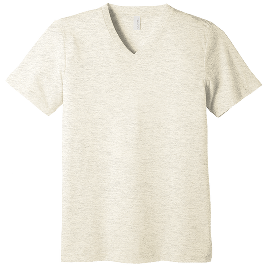 BELLA+CANVAS Unisex Triblend Short Sleeve V-Neck Tee BC3415 (Customer Supplied)