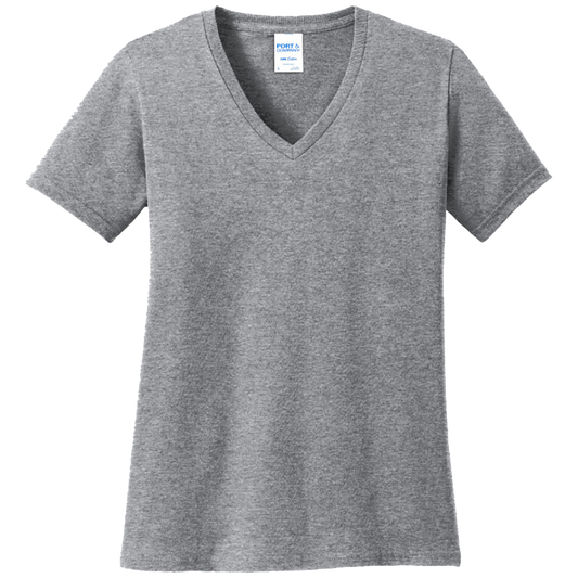 Port & Company Ladies Core Cotton V-Neck Tee LPC54V (Customer Supplied)