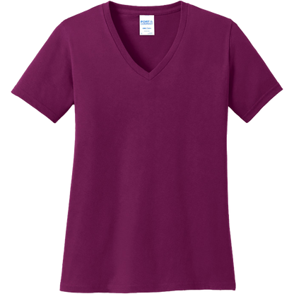 Port & Company Ladies Core Cotton V-Neck Tee LPC54V