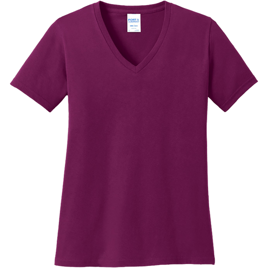 Port & Company Ladies Core Cotton V-Neck Tee LPC54V