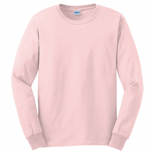 Gildan pink long 2024 sleeve