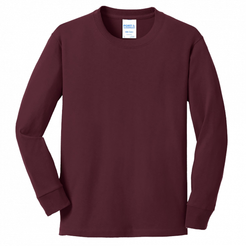 Port & Company Youth Long Sleeve Core Cotton Tee PC54YLS (Customer Supplied)