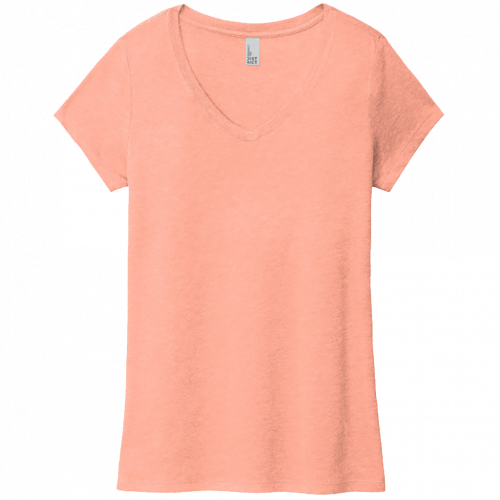 District Womens Perfect Tri V-Neck Tee DM1350L (Customer Supplied)